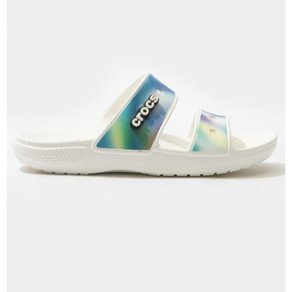 Classic Crocs Solarized Tie Dye Two-Strap Comfort Sandals Waterproof Sz 11 NEW - Picture 1 of 5